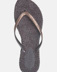 Cheerful Flip Flop Prune with Glitter Sandals - Flip Flops Ilse Jacobsen