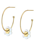 Flower Hoop-La Stacked Mother of Pearl Earring Earrings ASHA