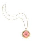 Forever La Vie En Soleil Carved Coral Stone Pendant 16-18" Classic Rolo Chain Necklaces Jane Win