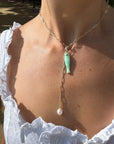 Fortuna Chrysoprase Fish Charm Necklaces Thatch