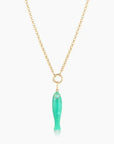 Fortuna Chrysoprase Fish Charm Necklaces Thatch