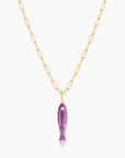 Fortuna Fish Charm Purple Mica Necklace Charm Thatch