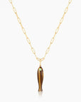 Fortuna Tiger's Eye Fish Charm Necklaces Thatch