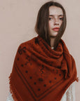 Cosmic Rodeo Bandana Wrap Rust Navy Scarves Freya