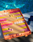 Coral Backgammon Board Home Decor - Games Gammn