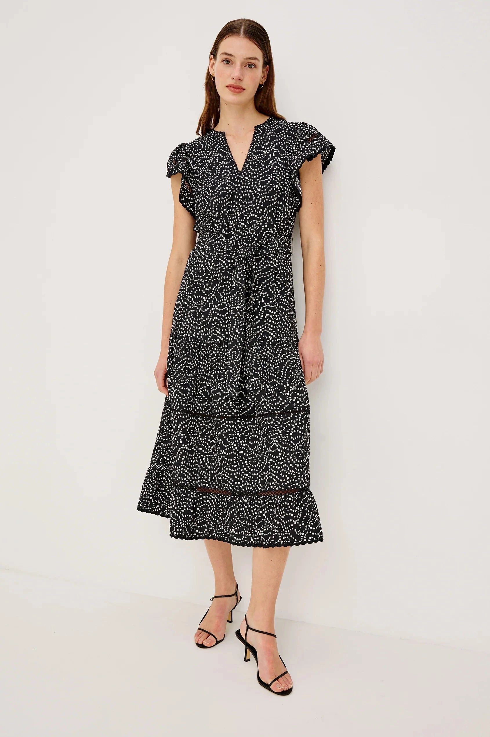 pleated mini dress with sleeves Pleated Georgette Mini Dress – Rowen Rose