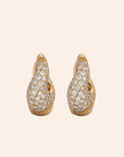 Juana Hoops Crystal/Gold Earrings Mignonne Gavigan
