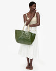 Grande Bateau Tote Crinkle Patent Army Tote & Satchel Clare V.