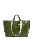 Grande Bateau Tote Crinkle Patent Army Tote & Satchel Clare V.