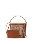 Eyelet Whipstitch Feedbag Hazelwood/Natural Crossbody Veronica Beard