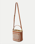 Eyelet Whipstitch Feedbag Hazelwood/Natural Crossbody Veronica Beard