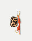 Leopard Zip Pouch Bag Charm Dark Acorn Multi Bag Charms Veronica Beard