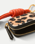 Leopard Zip Pouch Bag Charm Dark Acorn Multi Bag Charms Veronica Beard