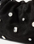 Small Crystal Embellished Stash Bag Black Clutch Veronica Beard