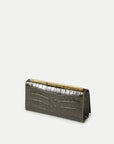 Barre Clutch Croc Embossed Cypress Clutch Veronica Beard