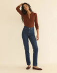 Heath Cashmere Henley Ember Sweater - V-Neck Doen
