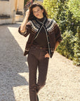 Hue Cardigan Brun Aberdeen Fair Isle