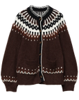 Hue Cardigan Brun Aberdeen Fair Isle