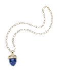 Hope Acorn Pendant in Lapis 18" Drawn Link Necklaces Jane Win