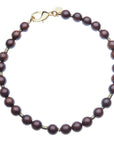 Wood and Gold Beaded Necklace Necklaces Jane Win