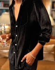 Tuscany Velvet Getaway Set Black Tops - Button Down Frank & Eileen