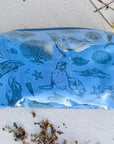 Medium Ocean Toile Makeup Bag Blue/Dark Blue