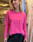 Quinn Long Sleeve Crewneck Tee Lotus Tops - Tees Frank & Eileen
