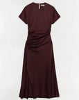 Marabella Satin Midi Dress Mahogany Dresses - Midi Simkhai