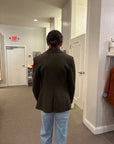 Auden Knit Combo Blazer Dark Olive Jackets - Blazers Simkhai