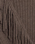 Natalia Collared Fringe Sweater Mushroom Melange Sweater - Polo Simkhai
