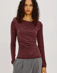 Issel Top Merlot Tops - Blouses Rails