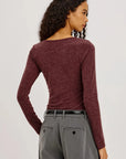 Issel Top Merlot Tops - Blouses Rails