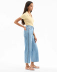 Taylor Scalloped Cropped Wide Leg Jean Nova Denim - Flare & Wide Leg Veronica Beard