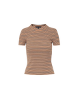 Pruitt Ribbed Tee Brown Multi Tops - Tees Veronica Beard