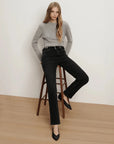 Leah Straight-Leg Jean Washed Onyx Denim - Straight Veronica Beard