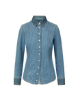 Eddie Embellished Chambray Shirt Riviera Breeze Tops - Button Down Veronica Beard