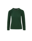 Bouvet Smocked-Shoulder T-Shirt Dark Hunter Green Tops - Tees Veronica Beard