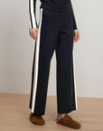 Jenkins Knit Wide-Leg Pant Navy Pants - Sweatpants Veronica Beard
