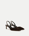 Caroline Suede Slingback Pump Espresso Pumps - Low Veronica Beard - Shoes