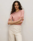 Auclair Knit T Shirt Petal Tops - Tees Veronica Beard