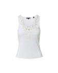 Narcisa Embroidered Tank White Tops - Tanks Veronica Beard