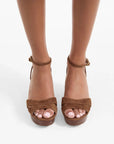 Drina Platform Bock Heel Sandal Hazelwood Sandals - Heeled Sandals Veronica Beard - Shoes