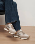 Valentina Sneaker Suede Grey Metallic Sneakers Veronica Beard - Shoes