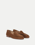 Prilla Suede Loafer Chestnut Flats - Loafer Veronica Beard - Shoes