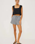 Jenner Short Gingham Black Shorts Rails