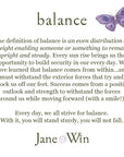 Balance Original Pendant Coin 18" Drawn Link Necklaces Jane Win