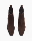 Joni Italian Suede Chelsea Boot Dark Espresso Boots - Booties rag & bone