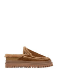 Jun 4.0 Slippers Nutmeg Suede Beige Flats - Mule laidbacklondon