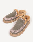 Jun 4.2 Slippers Moss Suede Baby Pink Flats - Mule laidbacklondon