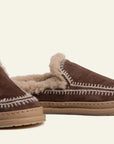 Jun 4.1 Slippers Chocolate Suede Wheat Flats - Mule laidbacklondon